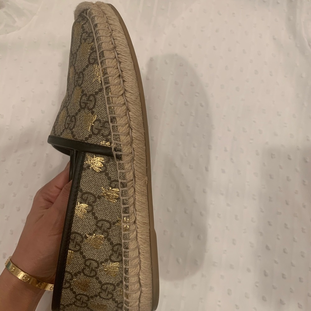 Authentic Gucci Monogram Bumblebee Espadrille Fla… - image 4